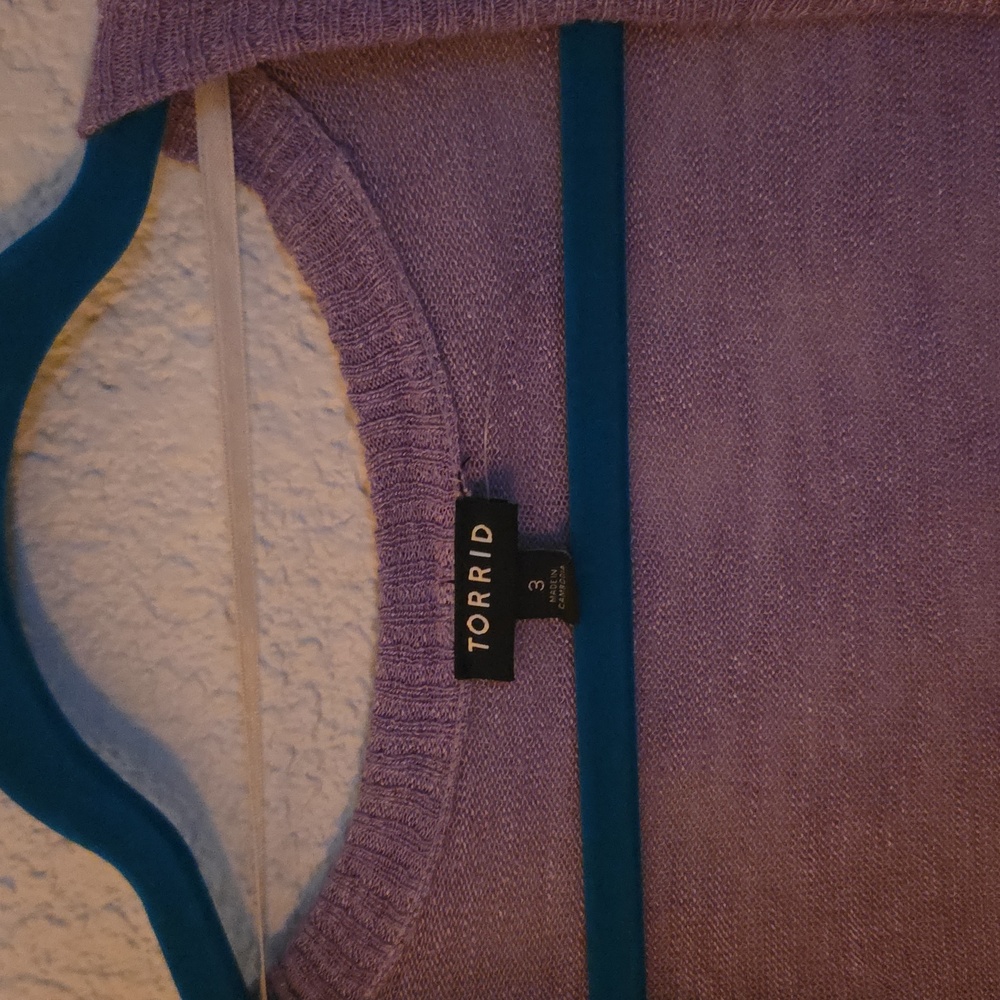 Torrid Open Front Shrug Cardigan – English Hyacinth | Size 3 (22/24) - Picture 5 of 8